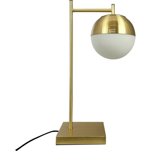 Tischlampe, Tischleuchte, Nachttischlampe, Schreibtischlampe, LED Leselampe, Caen Messing