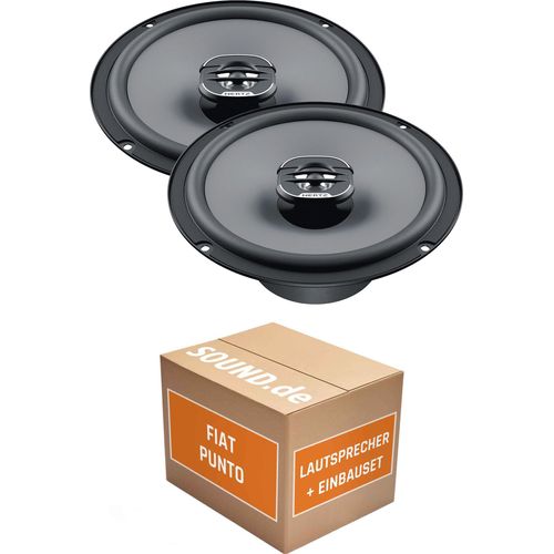 Lautsprecher Boxen Einbaupaket Front Hertz Hertz X 165 passend für Fiat Punto Typ 188 | 2x Tief-Mitteltöner mit integriertem Hochtöner 220W MAX