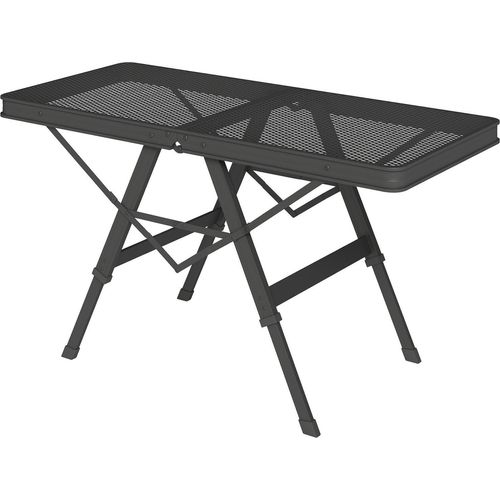 Campingtisch höhenverstellbar Klapptisch mit Metallgitter Klappbar Gartentisch aus Aluminium leicht Multifunktionstisch Beistelltisch für Garten Balkon Camping 90 x 40,5cm Schwarz |