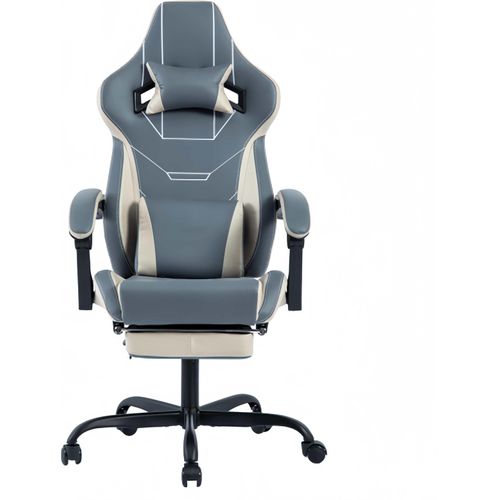 Gaming Stuhl Ergonomisch, Gaming Chair mit Fußstütze, Racing Computerstuhl höhenverstellbar, Bürostuhl mit Lendenwirbelstütze