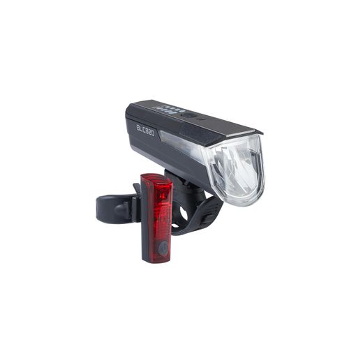 Büchel Fahrrad Akkuleuchten-Set »BLC 820«, LED-Akkurücklicht »Duo LED« Image