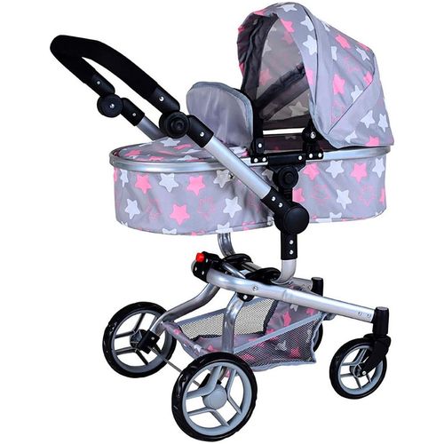 Knorrtoys® Kombi-Puppenwagen »Boonk - star grey pink«