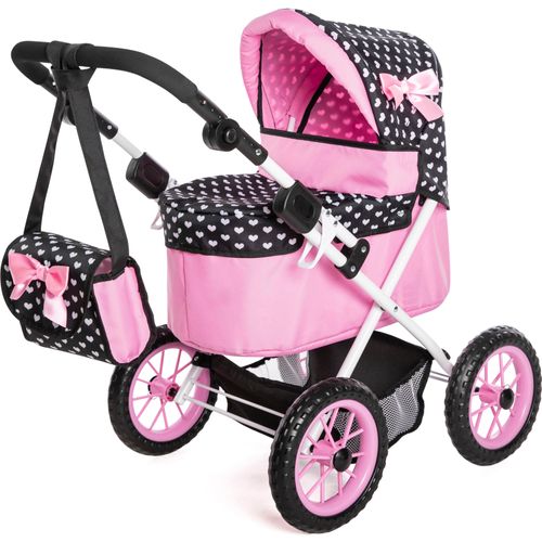 Bayer Puppenwagen »Trendy, pink/schwarz«, mit Wickeltasche