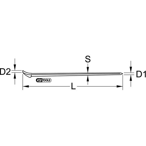 KS TOOLS EDELSTAHL Nageleisen 800 mm - 964.3209