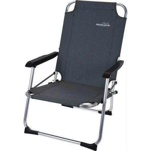 Gepolsterte Campingstuhl Dunkelgrau 45 x 54 x 76 cm