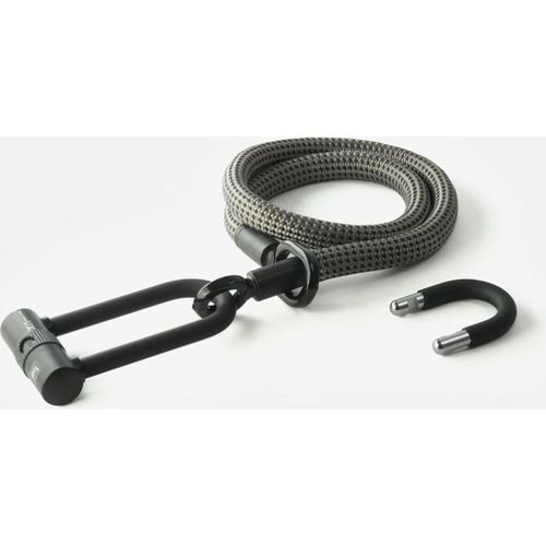 tex-lock eyelet Textilschloss mit Ösen inkl. U/X Bundle Bügelschloss electric grey 80 cm