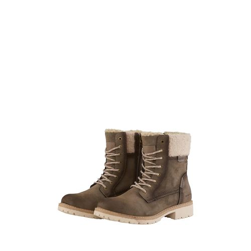 TOM TAILOR Damen Wasserdichte Stiefel mit Fütterung, beige, Uni, Gr. 38