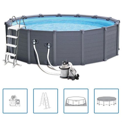 Intex Graphit Panel Pool 478 cm PVC 16805 L 28382GN