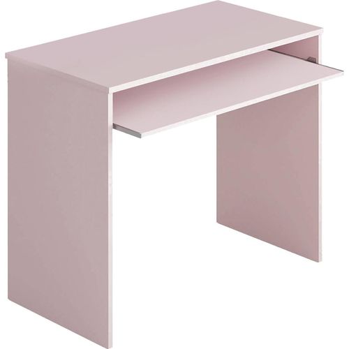 Dayton Schreibtisch, Schreibtisch mit Regal, Studiertisch mit PC-Halterung für Büro oder Schlafzimmer, Studiertisch, cm 90x54h79, Pink
