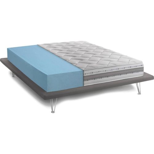 Doppelmatratze Sveva, Herausnehmbare Matratze aus Memory Foam und Waterfoam, 100% Italy, Anti-Milbe und hypoallergen, Cm 160x200 h21