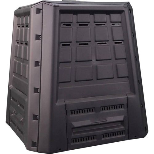 Polypropylen Kompostier, organischer Abfallbehälter, 380l Biocompose, 100% Italy, 80x80H82 cm, schwarze Farbe