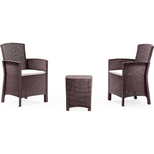 Lounge-Set für den Außenbereich Jupiter, 100 % Italy, Braun