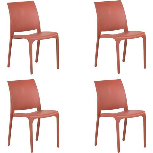 Gartenstuhl Dusanbe, Gartensitz, Outdoor-Stuhl, Outdoor-Sessel, Italy, 54x46 h80 cm, Rosa