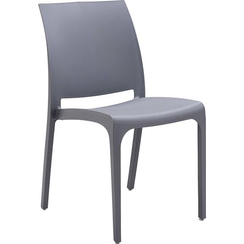 Gartenstuhl Miranda, Gartensitz, Outdoor-Stuhl, Outdoor-Sessel, Italy, 54x46 h80 cm, Grau
