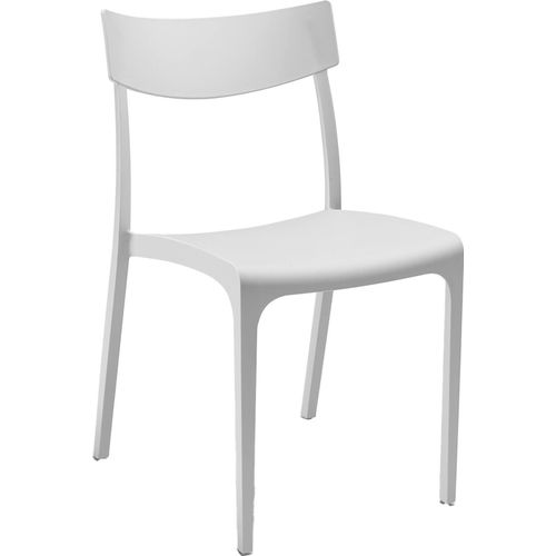 Gartenstuhl Lupia, Gartensitz, Outdoor-Stuhl, Outdoor-Sessel, Italy, 54x46 h80 cm, Weiß