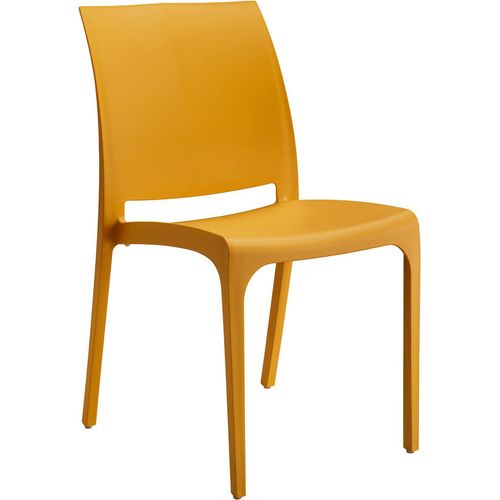 Gartenstuhl Miranda, Gartensitz, Outdoor-Stuhl, Outdoor-Sessel, Italy, 54x46 h80 cm, Gelb