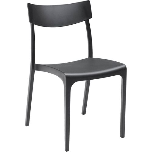 Gartenstuhl Lupia, Gartensitz, Outdoor-Stuhl, Outdoor-Sessel, Italy, 54x46 h80 cm, Anthrazit