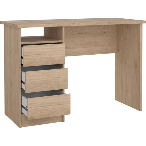 Schreibtisch Minette, Mehrzweckschreibtisch, Bürotisch für PC, Eckschreibtisch, 110x49 h76 cm, Eiche