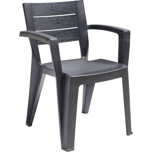 Gartenstuhl Camogli, Gartensitz, Outdoor-Stuhl, Outdoor-Sessel, Italy, 60x58 h79 cm, Anthrazit