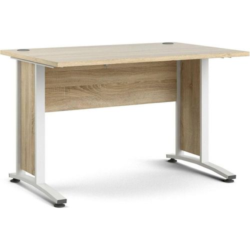 Schreibtisch Amigos, Mehrzweckschreibtisch, Bürotisch für PC, Eckschreibtisch, 120x80 h75 cm, Eiche und Weiß