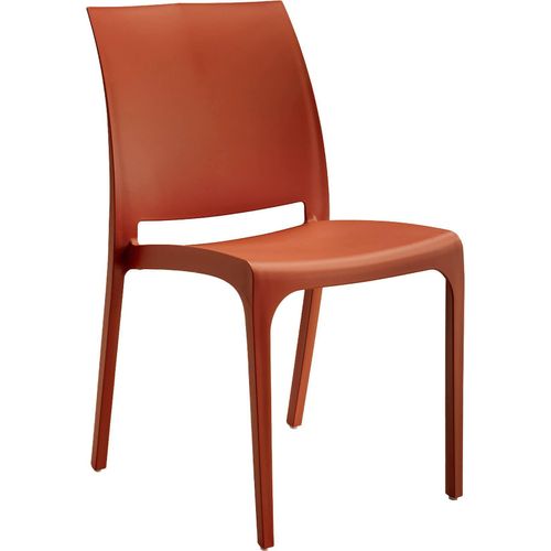 Gartenstuhl Miranda, Gartensitz, Outdoor-Stuhl, Outdoor-Sessel, Italy, 54x46 h80 cm, Rot