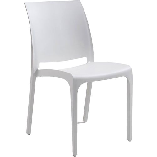 Gartenstuhl Miranda, Gartensitz, Outdoor-Stuhl, Outdoor-Sessel, Italy, 54x46 h80 cm, Weiß