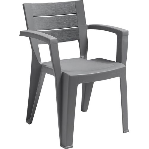 Gartenstuhl Camogli, Gartensitz, Outdoor-Stuhl, Outdoor-Sessel, Italy, 60x58 h79 cm, Grau