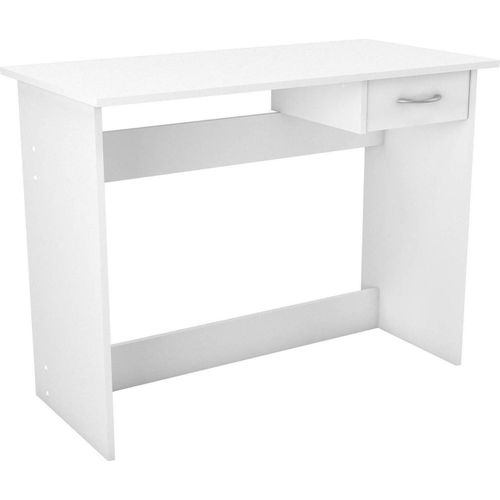 Schreibtisch Bargagli, Mehrzweckschreibtisch, Bürotisch für PC, Eckschreibtisch, 101x49 h76 cm, Mattweiß