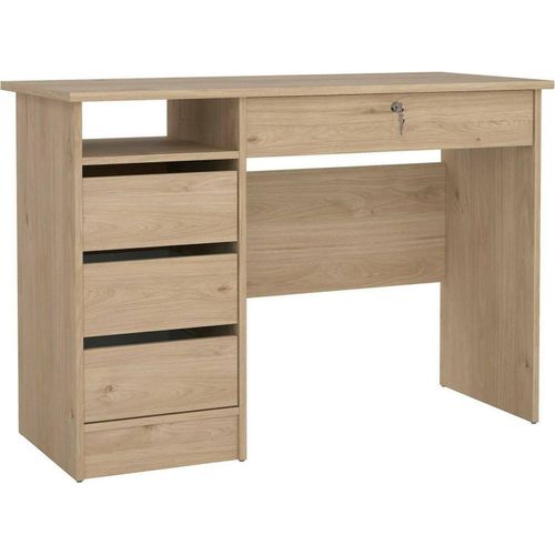 Schreibtisch Franklin, Mehrzweckschreibtisch, Bürotisch für PC, Eckschreibtisch, 109x49 h76 cm, Eiche