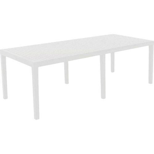 Gartentisch Susa, Rechteckiger ausziehbarer Esstisch, ausziehbarer Gartentisch, 100 % Italy, 150x90h72 cm, Weiß