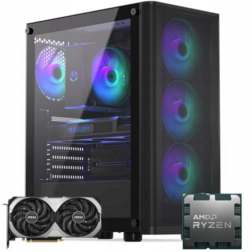 PCS Gaming PC Ryzen 7 7700F NVIDIA RTX 5070 Ventus 32GB DDR5 6000MHz 1TB SSD Win 11 Pro WiFi