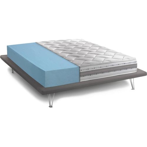 Doppelmatratze Sveva, Herausnehmbare Matratze aus Memory Foam und Waterfoam, 100% Italy, Anti-Milbe und hypoallergen, Cm 180x200 h21