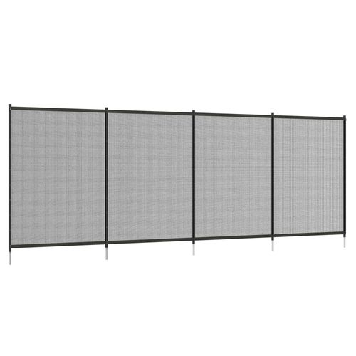 Outsunny Teichzaun, 365 x 126 cm Gartenzaun, 4er Set Dekorative Poolzaun mit Fuß