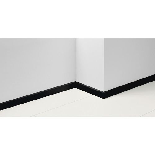 Parador Sockelleiste , Schwarz , Holzwerkstoff , 1.6x4x220 cm , Blauer Engel, Pefc, Emas, DIN EN ISO 14001, Epd, Voc-Label A+ , Teppiche & Böden,