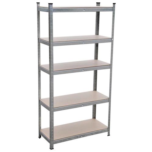 Atrigo Schwerlastregal , Silber , Metall, Holzwerkstoff , 75x172x30 cm , Freizeit, Heimwerken, Werkstatt, Schwerlastregale