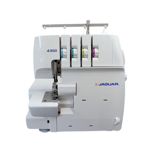 ChatGPT said: Jaguar Overlocker 435D, 3-4 Fäden, farbcodiertes Einfädeln, Differentialantrieb, LED, Zubehör