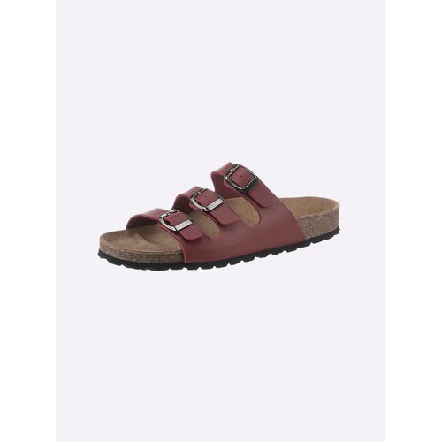 Pantolette BIO TIME, Damen, Gr. 36, rot (bordeaux), Synthetik, Sportlich, Schuhe