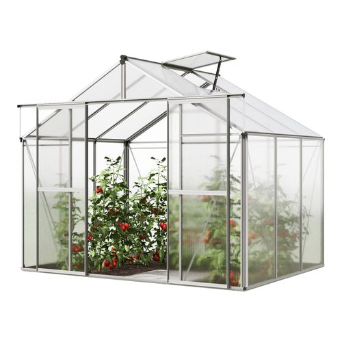 Gewächshaus Orchidee 3 Alu-Rahmen 256x192 cm Polycarbonat Platten