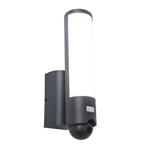 Außenleuchte Lutec Security Elara Kamera Leuchten Wandlampe LED Grau Gartenlampe