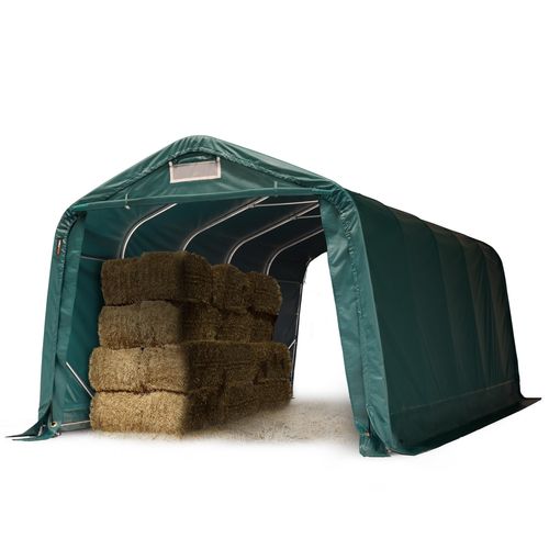 Stabiler Weideunterstand 3,3x6 m PVC Plane 2300 N Unterstand grün