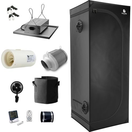 Growbox Komplett Set Classic S 75.2 - für 1 Pflanze, 60x60x160cm, 75W LED