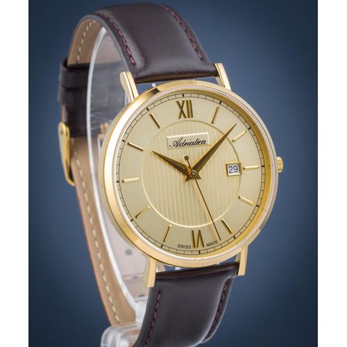 NEUE ORIGINAL ADRIATICA A1294.1B61Q Herrenuhr + Gravurarmband Datum