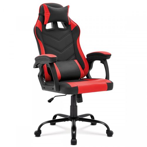 Gaming -Stuhl, rotes und schwarzes Ökoder Leder, Rock -Moos, Rückenlehne 135 ° - Ka -L626 Rot