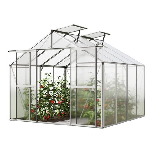 Gewächshaus Orchidee 4 Alu-Rahmen 256x256 cm Polycarbonat Platten