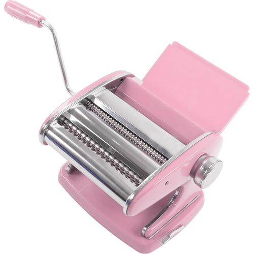 Pasta Maker Machine Sauger Typ Haushalt Edelstahl kleine Multifunktionsnudel -Schaltanhandschuhen Rolling Pink Saugnapf 2 Messer