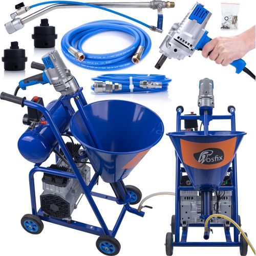 Rosfix Blue Dragon BD41 – 4100W Putzspritzgerät | 15 L/Min | 20MPA | Integrierter Kompressor | 25L Mischbehälter | Für Gips, Putz & Abdichtung