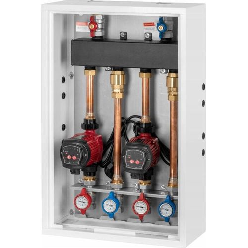 2-TEILIGES PUMPENGRUPPENSET 2 x FUSSBODENHEIZKREISE (2 x VENTIL)