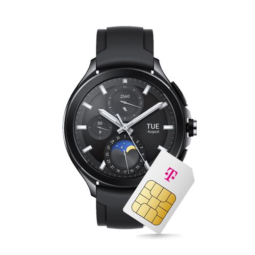 Watch 2 Pro: Stilvolle LTE-Smartwatch mit schwarzem Silikonarmband - Erhältlich mit dem Telekom Smart Connect S Tarif