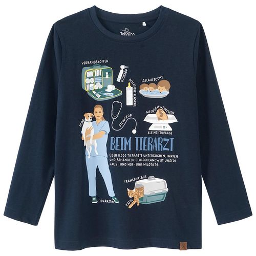 Kinder Langarmshirt mit Tierarzt-Print