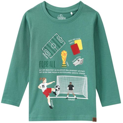 Kinder Langarmshirt mit Fußball-Print